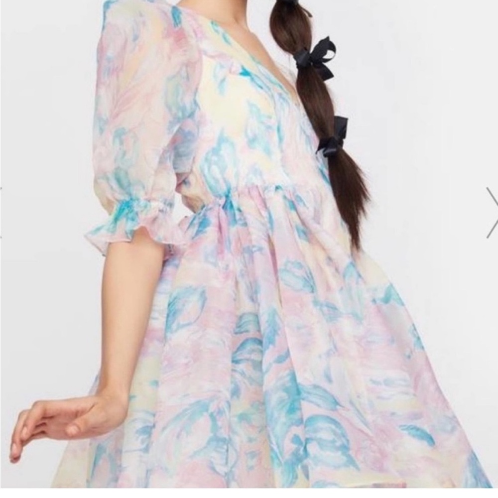 Selkie The Cloud Dress 9 Stepmom size small. Pastel flower print Easter dress - Picture 6 of 8